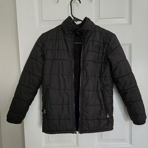 North Face youth medium  reversible black jacket/ fleece (zipper is broken off)